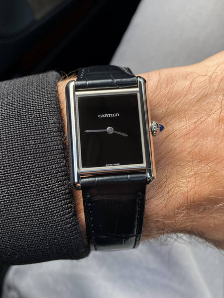 Tank Must de Cartier Large Black Dial WSTA0072 (Full Set)